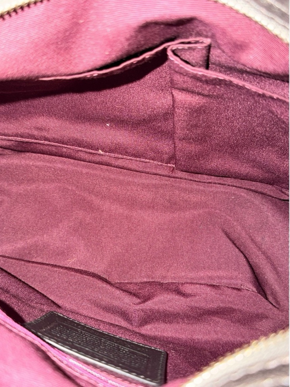 Coach Silver Metallic Leather Hobo Bag F14707 - Picture 13 of 16